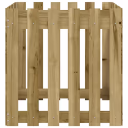 vidaXL Garden Raised Bed with Fence Design Outdoor Planter Solid Wood Pine - natural impregnated, 60 x 60 x 60 cm - Additional view 4