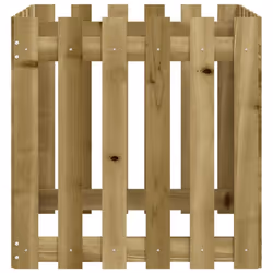 vidaXL Garden Raised Bed with Fence Design Outdoor Planter Solid Wood Pine - natural impregnated, 60 x 60 x 60 cm - Additional view 5