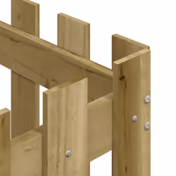 vidaXL Garden Raised Bed with Fence Design Outdoor Planter Solid Wood Pine - natural impregnated, 60 x 60 x 60 cm - Additional view 6