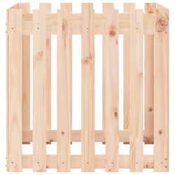 vidaXL Garden Raised Bed with Fence Design Outdoor Planter Solid Wood Pine - natural pine, 70 x 70 x 70 cm - Additional view 5