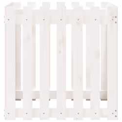 vidaXL Garden Raised Bed with Fence Design Outdoor Planter Solid Wood Pine - white pine, 70 x 70 x 70 cm - Additional view 5