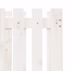 vidaXL Garden Raised Bed with Fence Design Outdoor Planter Solid Wood Pine - white pine, 70 x 70 x 70 cm - Additional view 6