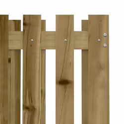 vidaXL Garden Raised Bed with Fence Design Outdoor Planter Solid Wood Pine - natural impregnated, 70 x 70 x 70 cm - Additional view 6
