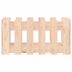 vidaXL Garden Raised Bed with Fence Design Outdoor Planter Solid Wood Pine - natural pine, 60 x 30 x 30 cm - Additional view 4