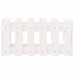 vidaXL Garden Raised Bed with Fence Design Outdoor Planter Solid Wood Pine - white pine, 60 x 30 x 30 cm - Additional view 4