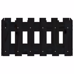vidaXL Garden Raised Bed with Fence Design Outdoor Planter Solid Wood Pine - black pine, 60 x 30 x 30 cm - Additional view 4