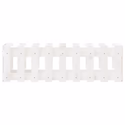 vidaXL Garden Raised Bed with Fence Design Outdoor Planter Solid Wood Pine - white pine, 100 x 30 x 30 cm - Additional view 4