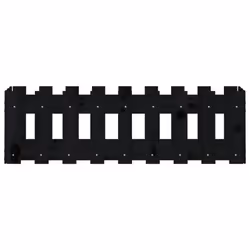 vidaXL Garden Raised Bed with Fence Design Outdoor Planter Solid Wood Pine - black pine, 100 x 30 x 30 cm - Additional view 4