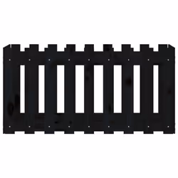 vidaXL Garden Raised Bed with Fence Design Outdoor Planter Solid Wood Pine - black pine, 100 x 50 x 50 cm - Additional view 4