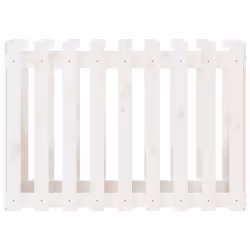 vidaXL Garden Raised Bed with Fence Design Outdoor Planter Solid Wood Pine - white pine, 100 x 50 x 70 cm - Additional view 4