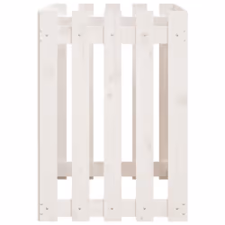 vidaXL Garden Raised Bed with Fence Design Outdoor Planter Solid Wood Pine - white pine, 100 x 50 x 70 cm - Additional view 5