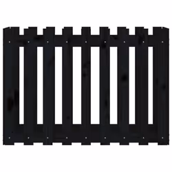 vidaXL Garden Raised Bed with Fence Design Outdoor Planter Solid Wood Pine - black pine, 100 x 50 x 70 cm - Additional view 4