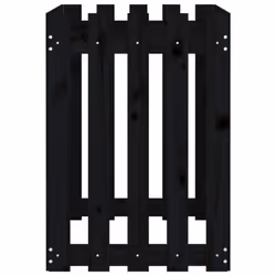 vidaXL Garden Raised Bed with Fence Design Outdoor Planter Solid Wood Pine - black pine, 100 x 50 x 70 cm - Additional view 5
