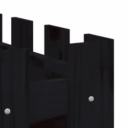 vidaXL Garden Raised Bed with Fence Design Outdoor Planter Solid Wood Pine - black pine, 100 x 50 x 70 cm - Additional view 6