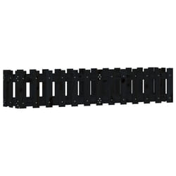 vidaXL Garden Raised Bed with Fence Design Outdoor Planter Solid Wood Pine - black pine, 150 x 30 x 30 cm