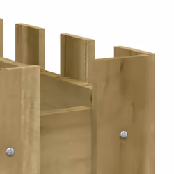 vidaXL Garden Raised Bed with Fence Design Outdoor Planter Solid Wood Pine - natural impregnated, 150 x 30 x 30 cm - Additional view 6