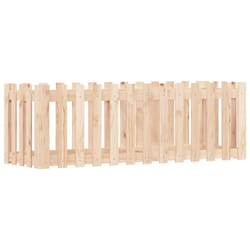 vidaXL Garden Raised Bed with Fence Design Outdoor Planter Solid Wood Pine - natural pine, 150 x 50 x 50 cm