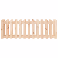 vidaXL Garden Raised Bed with Fence Design Outdoor Planter Solid Wood Pine - natural pine, 150 x 50 x 50 cm - Additional view 4