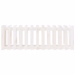 vidaXL Garden Raised Bed with Fence Design Outdoor Planter Solid Wood Pine - white pine, 150 x 50 x 50 cm - Additional view 4