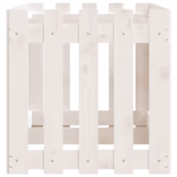 vidaXL Garden Raised Bed with Fence Design Outdoor Planter Solid Wood Pine - white pine, 150 x 50 x 50 cm - Additional view 5