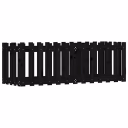 vidaXL Garden Raised Bed with Fence Design Outdoor Planter Solid Wood Pine - black pine, 150 x 50 x 50 cm