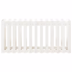 vidaXL Garden Raised Bed with Fence Design Outdoor Planter Solid Wood Pine - white pine, 150 x 50 x 70 cm - Additional view 4