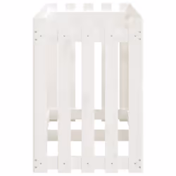 vidaXL Garden Raised Bed with Fence Design Outdoor Planter Solid Wood Pine - white pine, 150 x 50 x 70 cm - Additional view 5