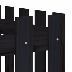 vidaXL Garden Raised Bed with Fence Design Outdoor Planter Solid Wood Pine - black pine, 150 x 50 x 70 cm - Additional view 6