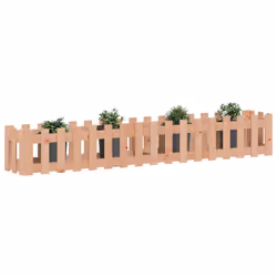 vidaXL Garden Raised Bed with Fence Design Outdoor Planter Solid Wood Pine - natural douglas, 200 x 30 x 30 cm - Additional view 2
