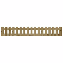 vidaXL Garden Raised Bed with Fence Design Outdoor Planter Solid Wood Pine - natural impregnated, 200 x 30 x 30 cm - Additional view 4