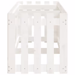 vidaXL Garden Raised Bed with Fence Design Outdoor Planter Solid Wood Pine - white pine, 200 x 50 x 50 cm - Additional view 5