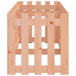 vidaXL Garden Raised Bed with Fence Design Outdoor Planter Solid Wood Pine - natural douglas, 200 x 50 x 50 cm - Additional view 5