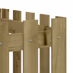 vidaXL Garden Raised Bed with Fence Design Outdoor Planter Solid Wood Pine - natural impregnated, 200 x 50 x 50 cm - Additional view 6