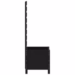 vidaXL Garden Planter with Rack Flower Box Outdoor Plant Pot Solid Wood Pine - black pine, 39 x 39.5 x 114 cm - Additional view 5
