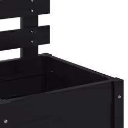 vidaXL Garden Planter with Rack Flower Box Outdoor Plant Pot Solid Wood Pine - black pine, 39 x 39.5 x 114 cm - Additional view 6