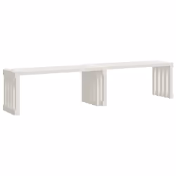 vidaXL Garden Bench Extendable Bench Park Outdoor Bench Seat Solid Wood Pine - white pine
