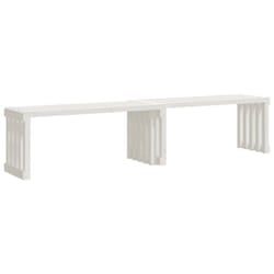 vidaXL Garden Bench Extendable Bench Park Outdoor Bench Seat Solid Wood Pine - white pine