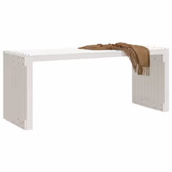 vidaXL Garden Bench Extendable Bench Park Outdoor Bench Seat Solid Wood Pine - white pine