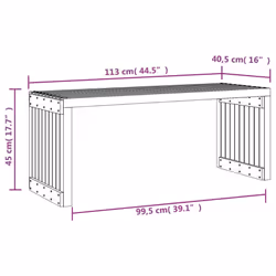 vidaXL Garden Bench Extendable Bench Park Outdoor Bench Seat Solid Wood Pine - white pine