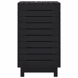 vidaXL Laundry Basket Laundry Hamper with Lid Laundry Sorter Solid Wood Pine - black, 88,5 x 44 x 76 cm - Additional view 5