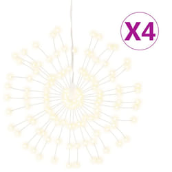 vidaXL Christmas Starburst Lights Pre Lit Xmas Fairy Light 140 LEDs 8 pcs - warm white, 4 pcs