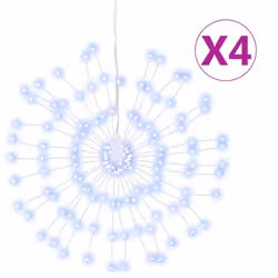 vidaXL Christmas Starburst Lights Pre Lit Xmas Fairy Light 140 LEDs 8 pcs - cold white, 4 pcs