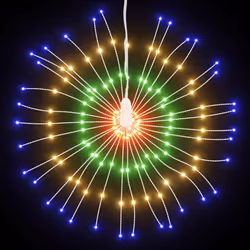 vidaXL Christmas Starburst Lights Pre Lit Xmas Fairy Light 140 LEDs 8 pcs - multicolour, 1 pcs