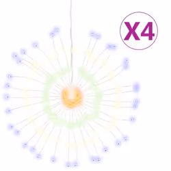 vidaXL Christmas Starburst Lights Pre Lit Xmas Fairy Light 140 LEDs 8 pcs - multicolour, 4 pcs