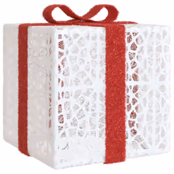 vidaXL Lighted Christmas Boxes Gift Box Festival Box Decoration 3 pcs 64 LEDs - white - Additional view 6