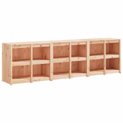 vidaXL Outdoor Kitchen Cabinet Patio Cupboard Sideboards 3 pcs Solid Wood Pine