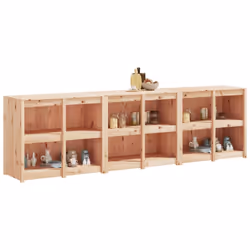 vidaXL Outdoor Kitchen Cabinet Patio Cupboard Sideboards 3 pcs Solid Wood Pine