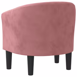 vidaXL Tub Chair Office Single Sofa Lounge Accent Chair Armchair Pink Velvet - Additional view 4