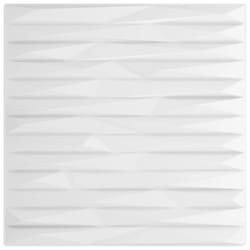 vidaXL 3D Wall Panels Self-adhesive Wall Panel Decor Wallpaper Wall Covering - white stone, 48 pcs