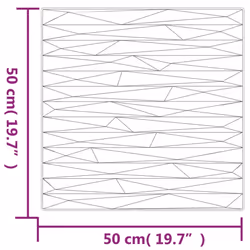 vidaXL 3D Wall Panels Self-adhesive Wall Panel Decor Wallpaper Wall Covering - white stone, 48 pcs